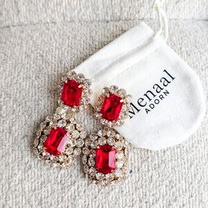 Ruby Radiance | Fashion Dangle Statement Earrings